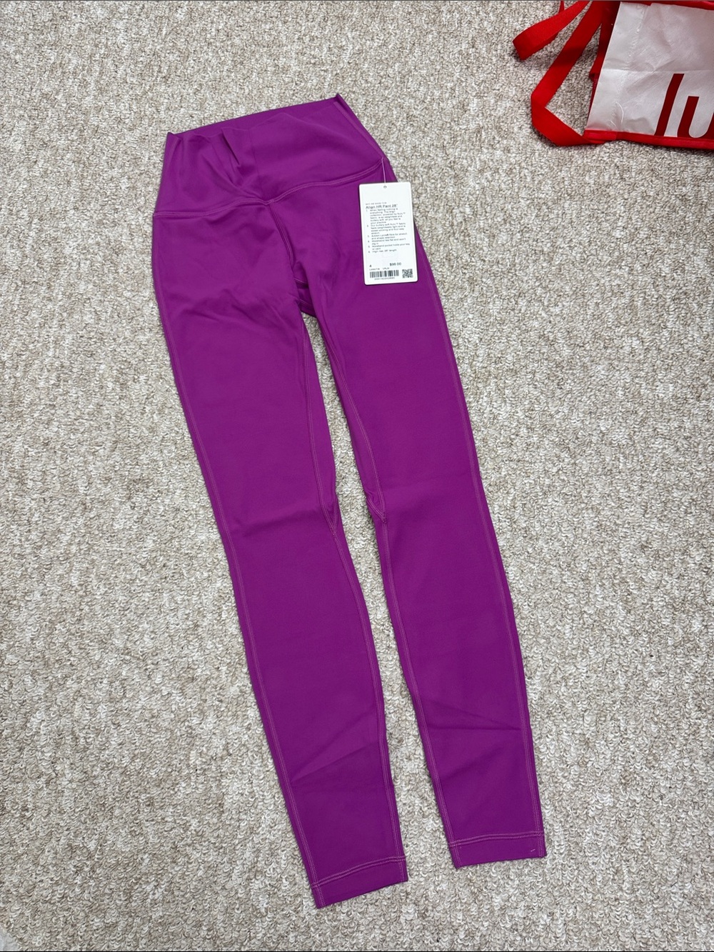 Lululemon Magenta Purple High-Waist Active Leggings